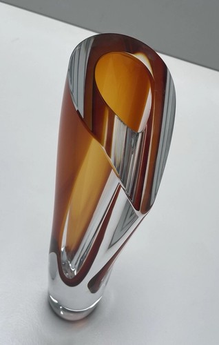 Kosta boda amber glass vase - boda,