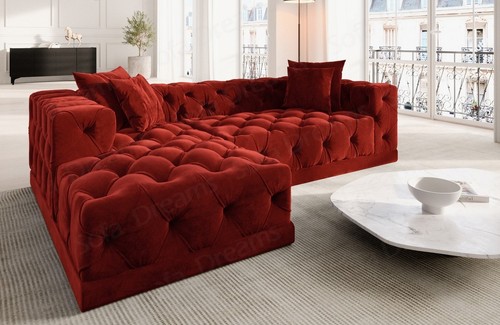 Corner sofa velvet fabric - corner,