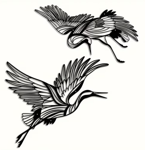 Pcs crane bird metal - /,