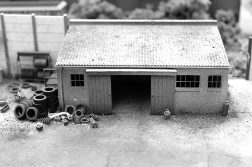 Concrete workshop building - concrete,