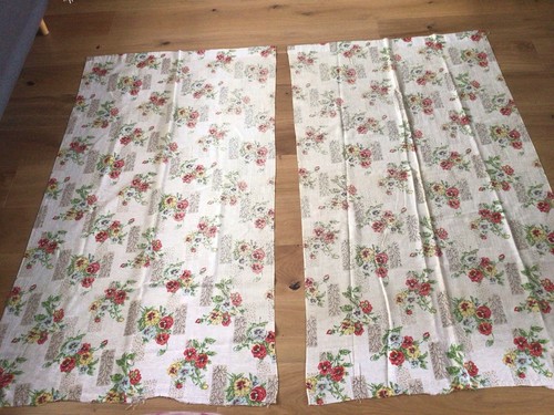 Vintage barkcloth fabric - barkcloth,