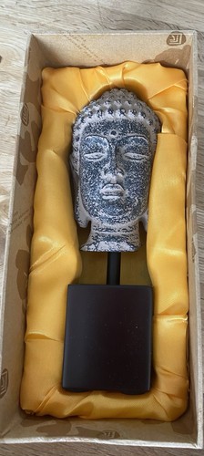 Mounted stone buddha head - stone,