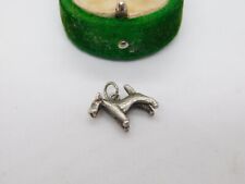 Sterling Silver Airedale Dog Charm Pendant Vintage c1970