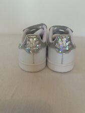 ADIDAS STAN SMITH Youth Girl's size 12 White Leather Ortholite 3-Strap Sneakers