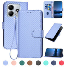 Carbon Fiber Flip Leather Case