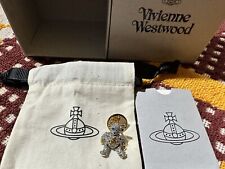 Genuine Vivienne Westwood Worlds End Little Teddy Bear Orb Clutch Pin RARE