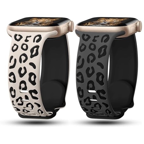 Leopard silicone strap band - leopard,