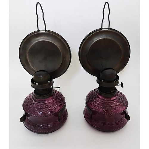 Vintage oil lamp pair - lamp,