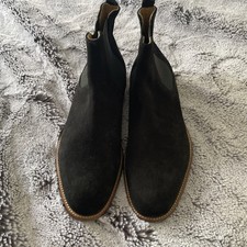 MARKS AND SPENCER COLLECTION LUXURY MENS SUEDE BLACK CHELSEA BOOTS. UK Size 9.5