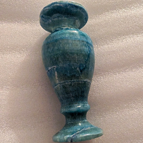 Hand carved blue alabaster - blue,