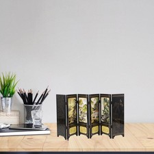  Small Folding Screen Chinese Folding Screen Desktop Room Divider for Desktop
