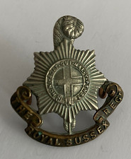 Victorian / Edwardian Royal Sussex Regiment Original Cap Badge
