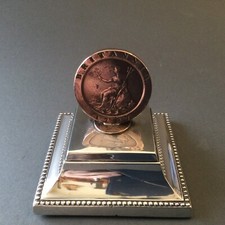 Solid Silver George III Penny Paperweight Hallmarked Sheffield 1911 Penny 1797
