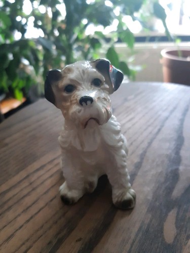 Vintage porcelain terrier dog - vintage,