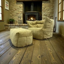 Armchair with footstool