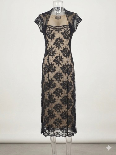 Vintage nancy mac black lace - vintage,