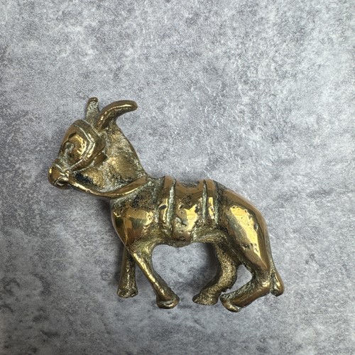 Vintage brass donkey - donkey,