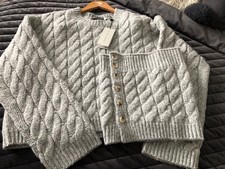 Mint Velvet Grey Crop Chunky