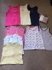 bundle of girl tops vest top 6 7 years multicoloured cotton lingerie