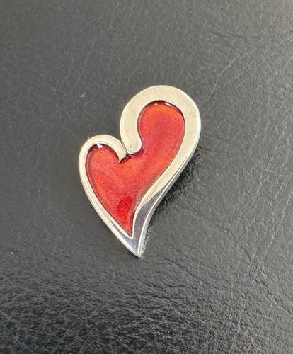Sterling silver red - red, enamel