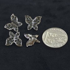 Rhinestone Butterfly Button