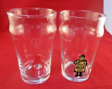 Retro CAMRA 1/2 Pint Beer Glasses - 3rd Stoke Beer Festival & British Beer 80's