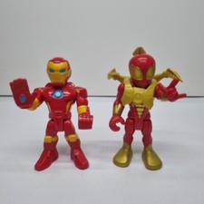 Iron Man Spiderman Playskool Heroes Superhero Adventure Spidey 4" Figure Marvel 