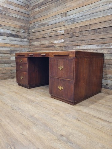 Partner pedestal desk mahogany - partner,