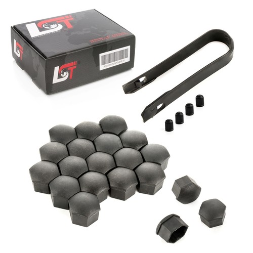 20x wheel nut caps black - nut,