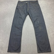 Levis 506 Jeans Adult 36x32 Blue Denim Red Tab Dark Wash Straight Trousers Men