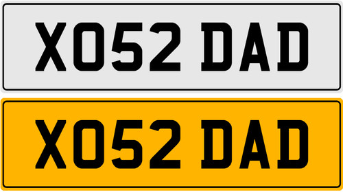 Xo52 dad private plate - plate,