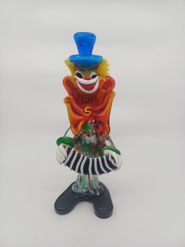 Hand blown art glass clown - art,