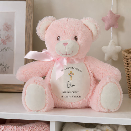 Personalised christening pink - personalised,
