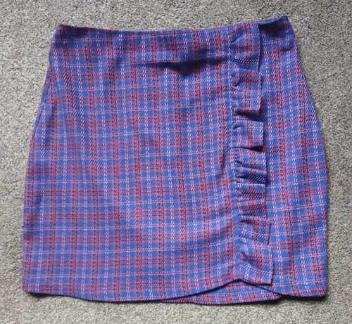 Topshop pink blue check - topshop, tartan