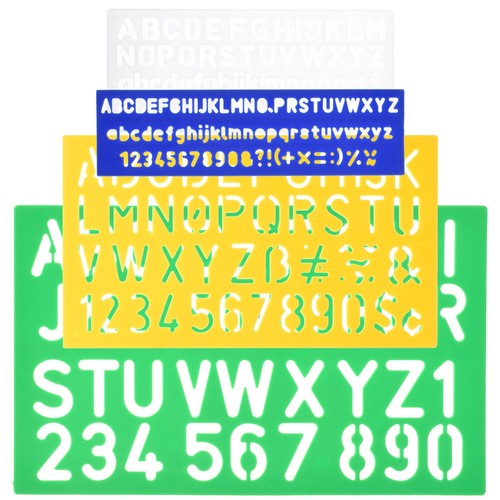 Letter number stencil set - &,
