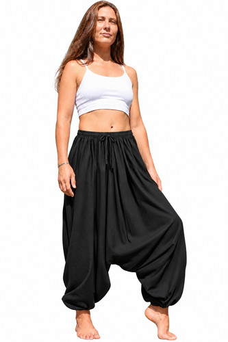 Black harem trousers women - harem,