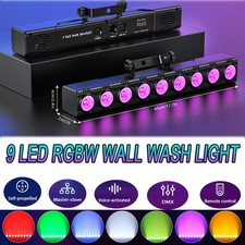 Wall Wash Light Bar 9 LED RGBW 4in1 DMX Stage DJ Disco Party Strobe Beam Light