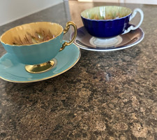 Vtg Aynsley Orchard Fruit Teacups