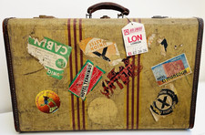 Stunning Vintage PARIS-VOYAGE Hotel Travel Stickers Movie Prop Suitcase Luggage