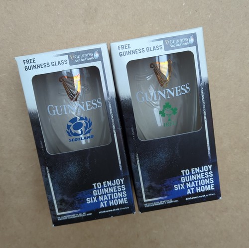 Guinness six nations glasses - guinness,
