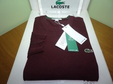 LACOSTE MENS CLASSIC FIT MONOCHROME SWEATER/JUMPER FR4 MEDIUM RRP:-£120