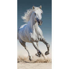 White Horse Beach Towel 100%