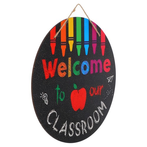 Wooden classroom door sign - classroom,