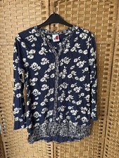 Ladies BNWT Navy Print Long