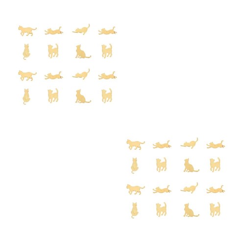 Golden cat shape hair - shape, clip