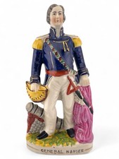 Staffordshire Style Flat-Back Figure Depicting General Napier, H27cm