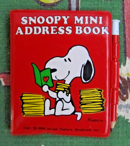Vintage snoopy mini address - vintage,