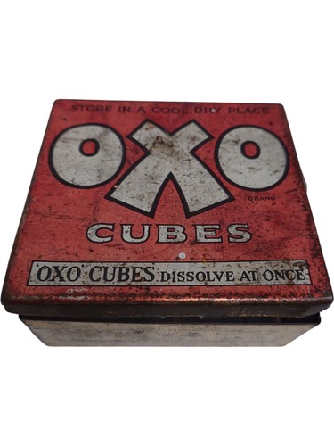 Vintage oxo cubes - vintage, metal