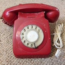 Vintage GPO 746F RED Dial Telephone