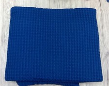 BNIP PHF NAVY COTTON WAFFLE BLANKET 150 x 200CM CG H74